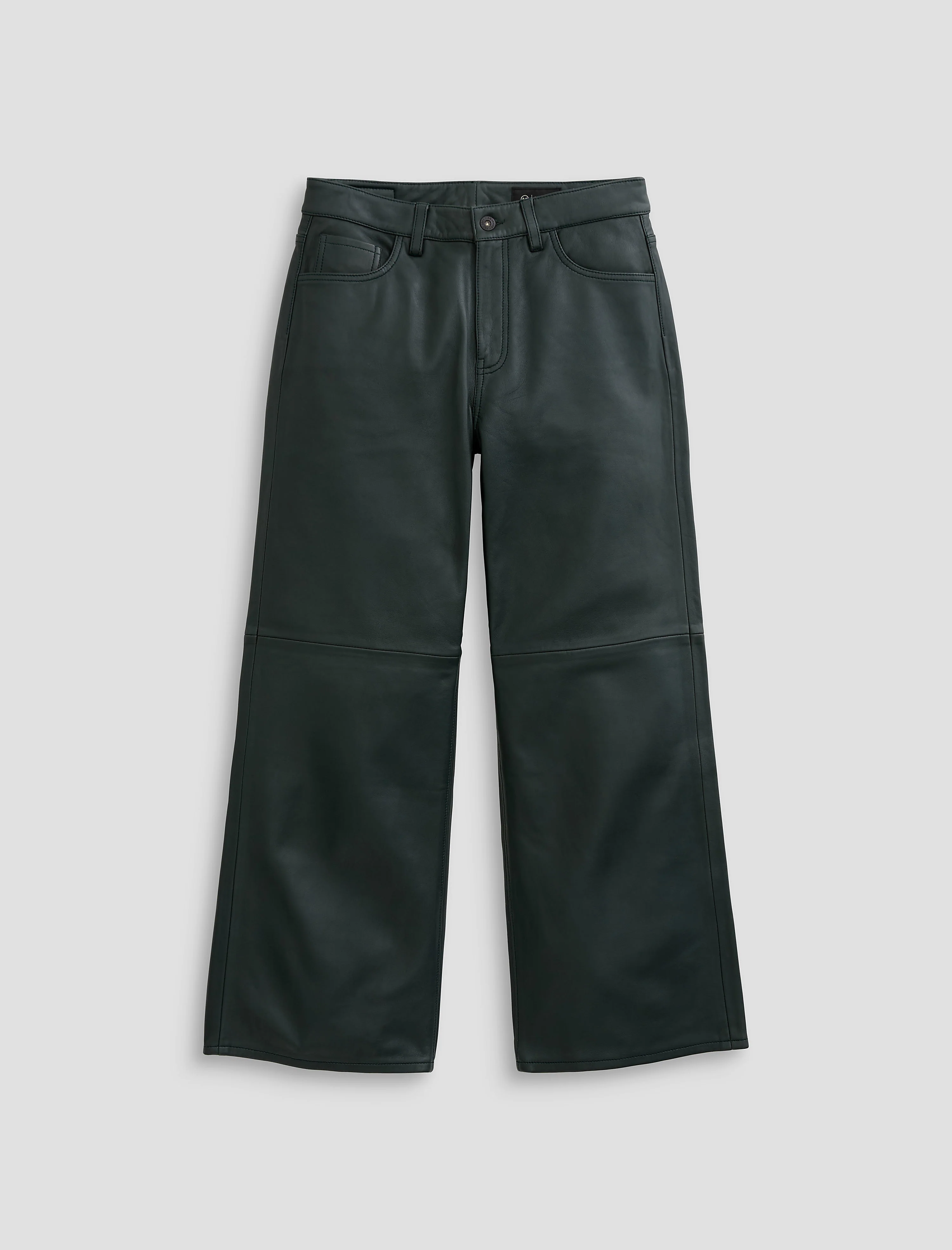 Saige Wide Leg Crop Leather Pant